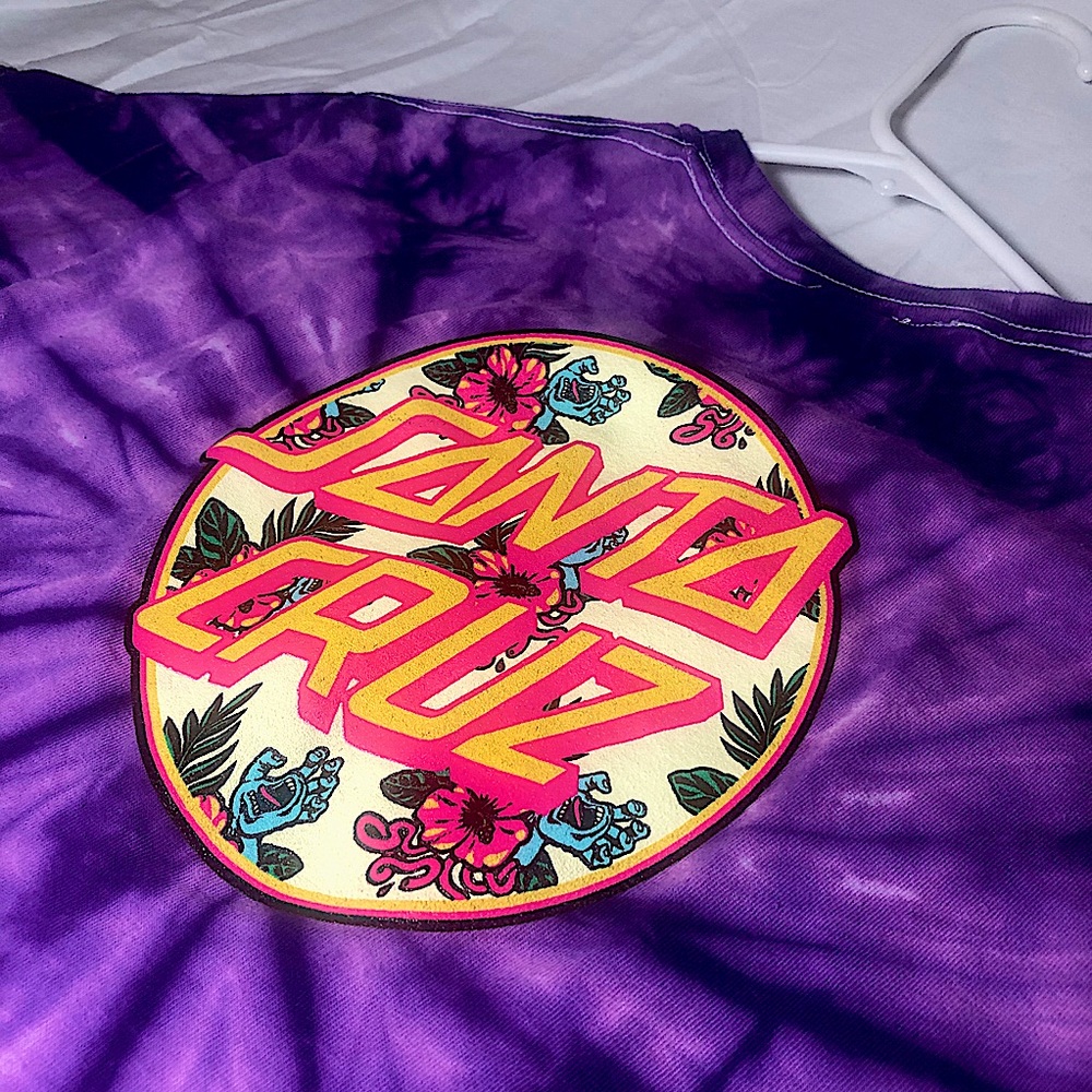 Santa Cruz Skate T-Shirt Tie Dye Purple